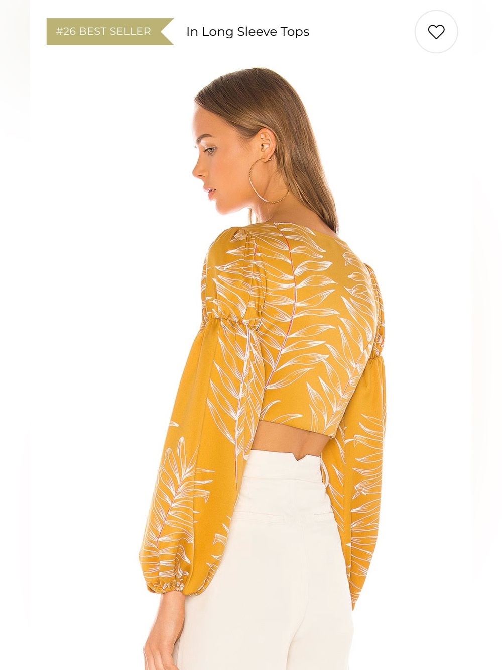 Camila Coehlo Marcia Top in Gold Tropical - Picture 2 of 3